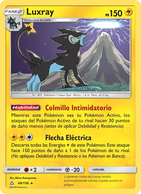 Luxray — Ultraprisma 48 Spanish Pokémon card