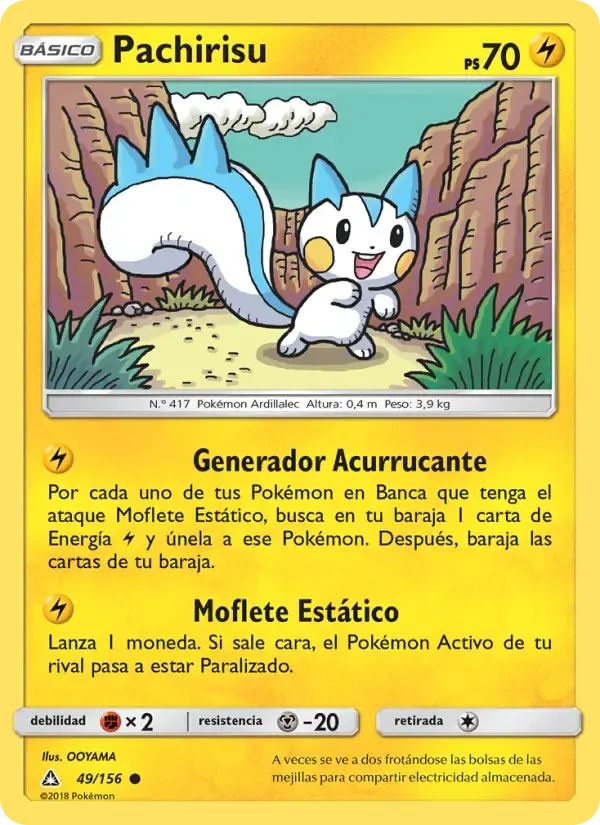 Pachirisu — Ultraprisma 49 Spanish Pokémon card