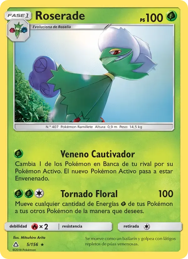 Roserade — Ultraprisma 5 Spanish Pokémon card