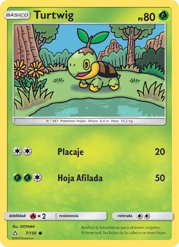 Turtwig — Ultraprisma 7 Spanish Pokémon card
