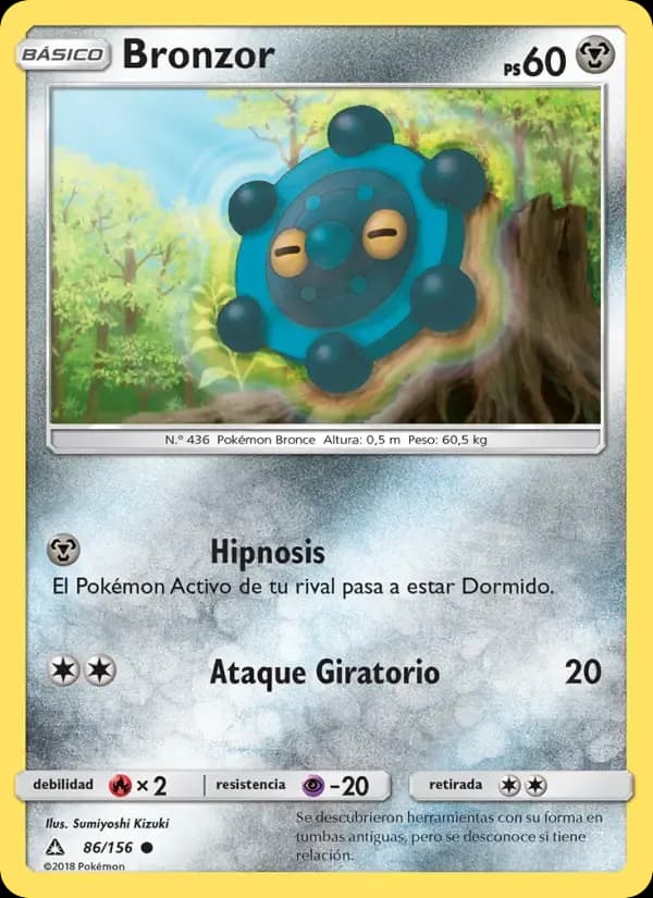 Bronzor — Ultraprisma 86 Spanish Pokémon card