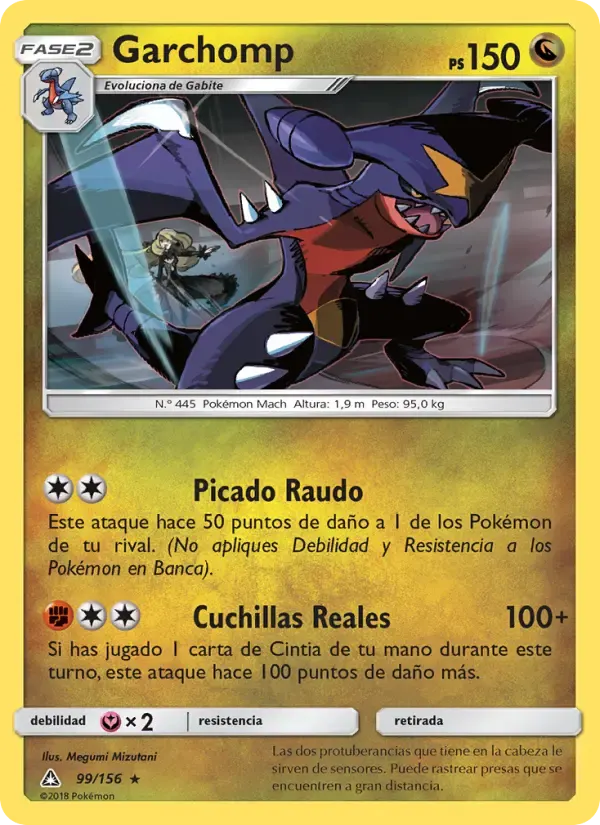 Garchomp — Ultraprisma 99 Spanish Pokémon card