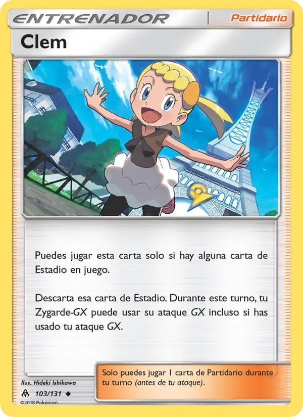 Clem — Luz Prohibida 103 Spanish Pokémon card