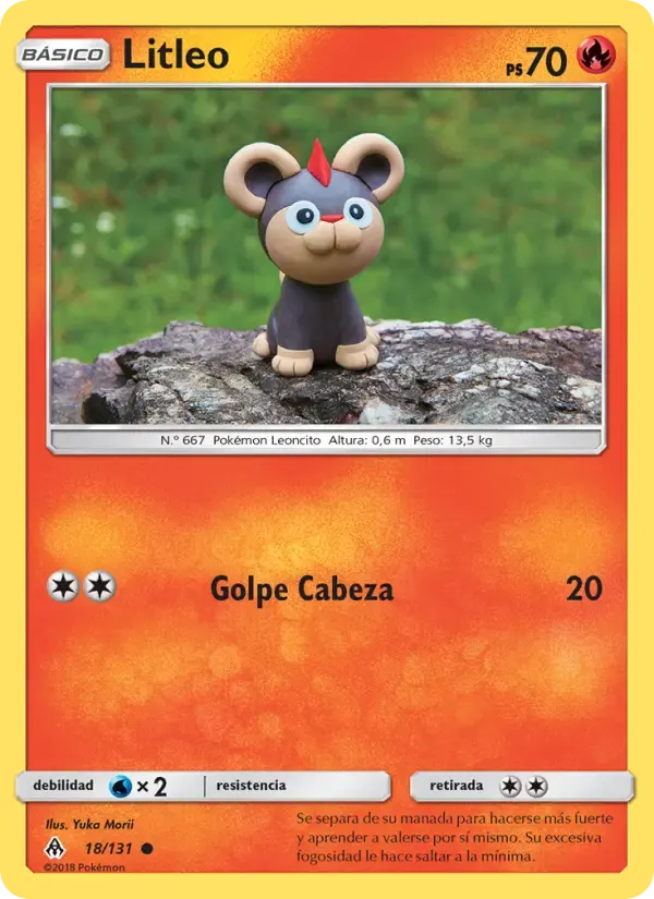 Litleo — Luz Prohibida 18 Spanish Pokémon card