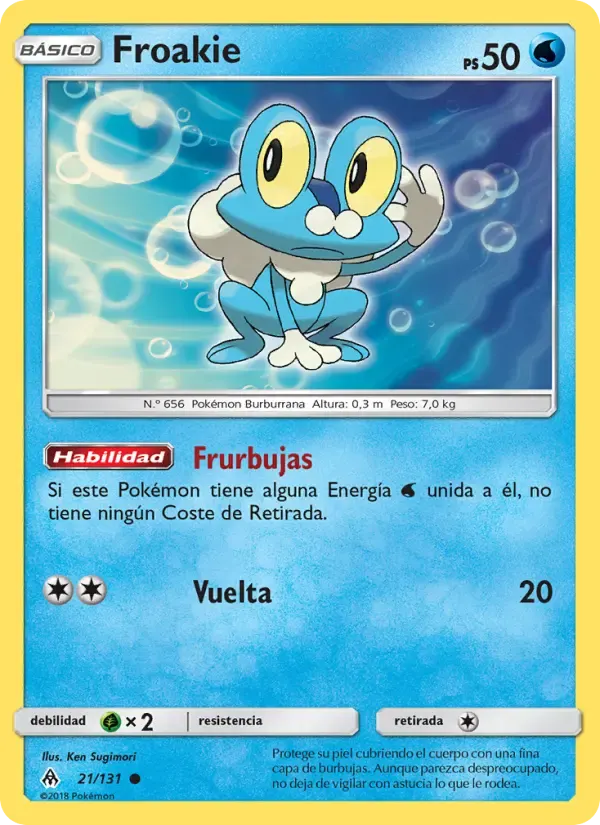 Froakie — Luz Prohibida 21 Spanish Pokémon card