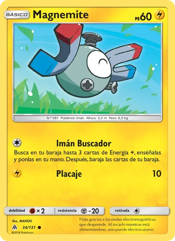 Magnemite — Luz Prohibida 34 Spanish Pokémon card