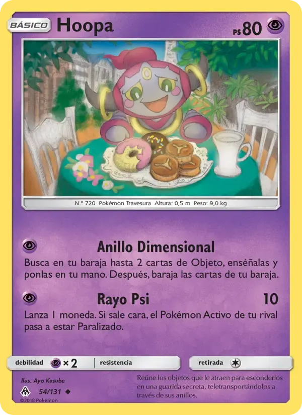 Hoopa — Luz Prohibida 54 Spanish Pokémon card