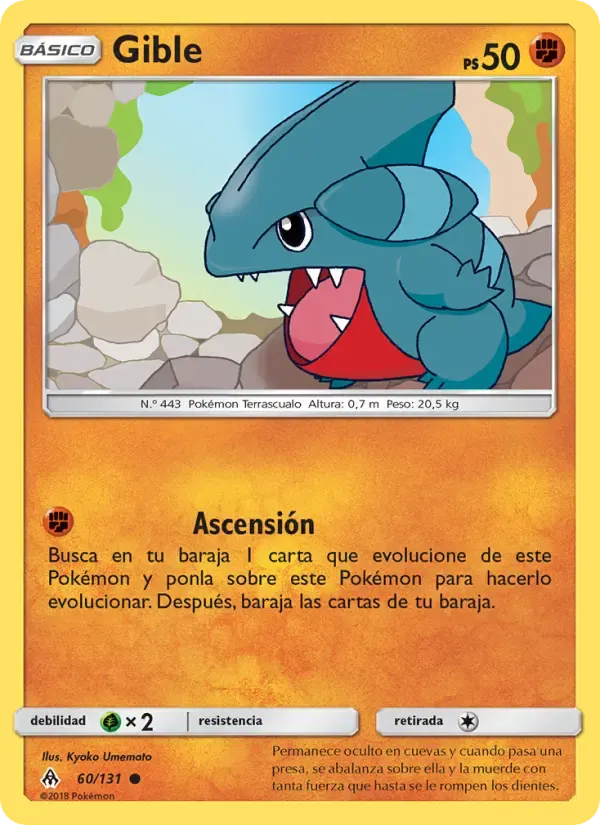Gible — Luz Prohibida 60 Spanish Pokémon card
