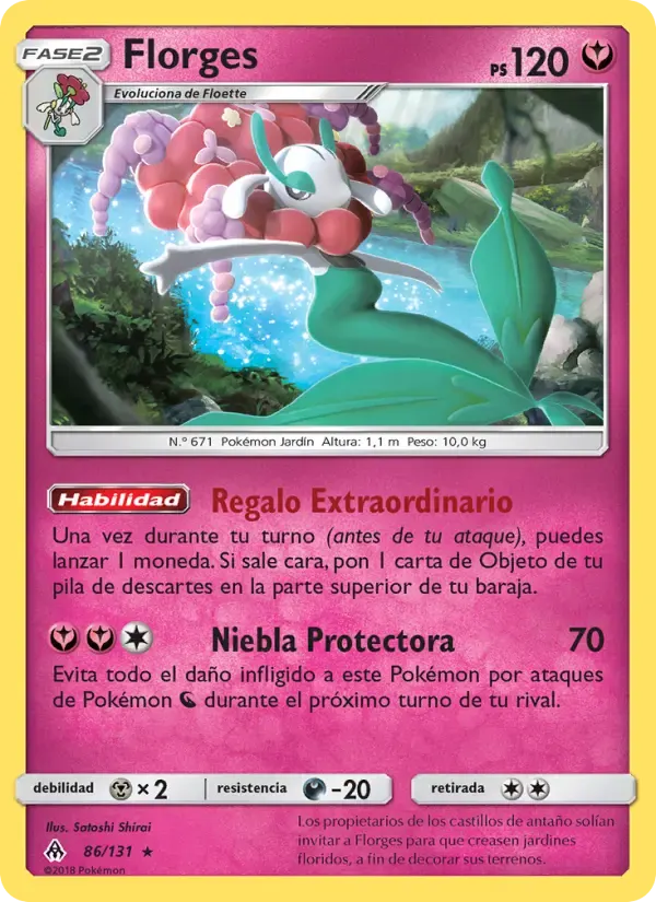 Florges — Luz Prohibida 86 Spanish Pokémon card