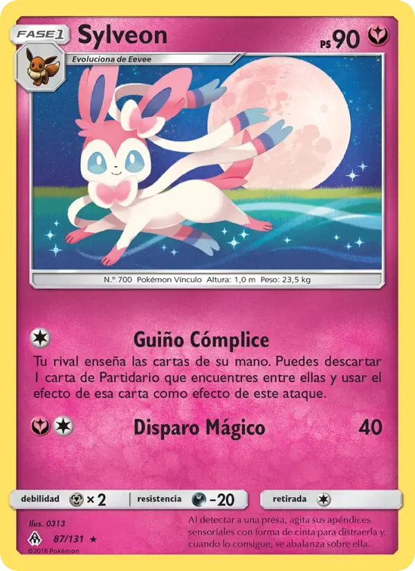 Sylveon — Luz Prohibida 87 Spanish Pokémon card