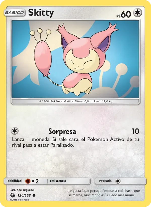 Skitty — Tormenta Celestial 120 Spanish Pokémon card