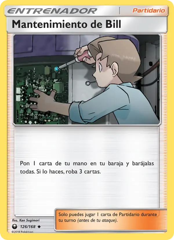 Mantenimiento de Bill — Tormenta Celestial 126 Spanish Pokémon card