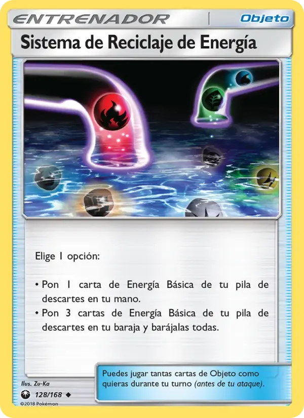 Sistema de Reciclaje de Energía — Tormenta Celestial 128 Spanish Pokémon card