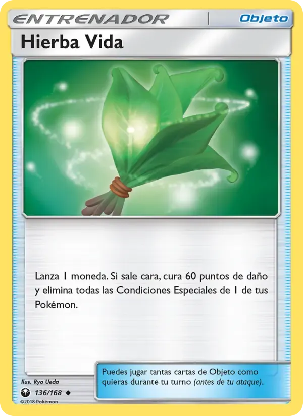 Hierba Vida — Tormenta Celestial 136 Spanish Pokémon card