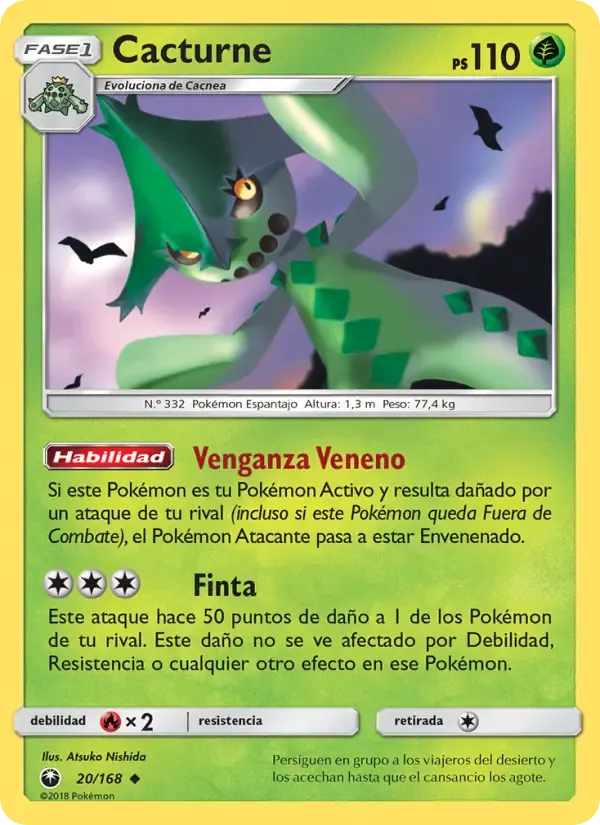 Cacturne — Tormenta Celestial 20 Spanish Pokémon card