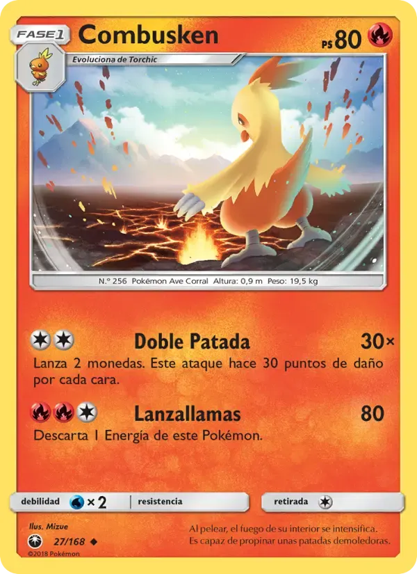 Combusken — Tormenta Celestial 27 Spanish Pokémon card