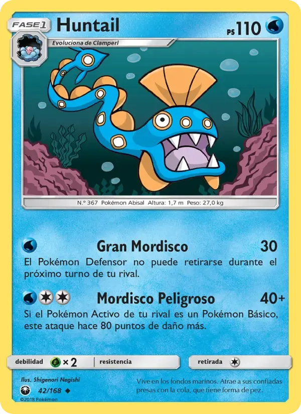 Huntail — Tormenta Celestial 42 Spanish Pokémon card