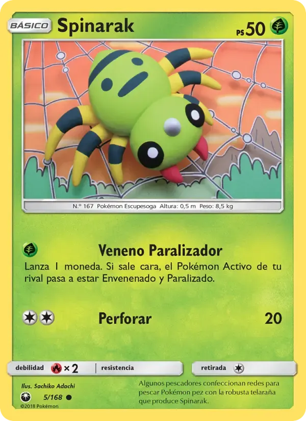 Spinarak — Tormenta Celestial 5 Spanish Pokémon card
