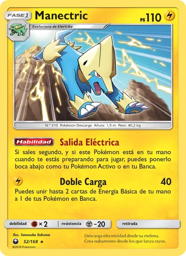 Manectric — Tormenta Celestial 52 Spanish Pokémon card