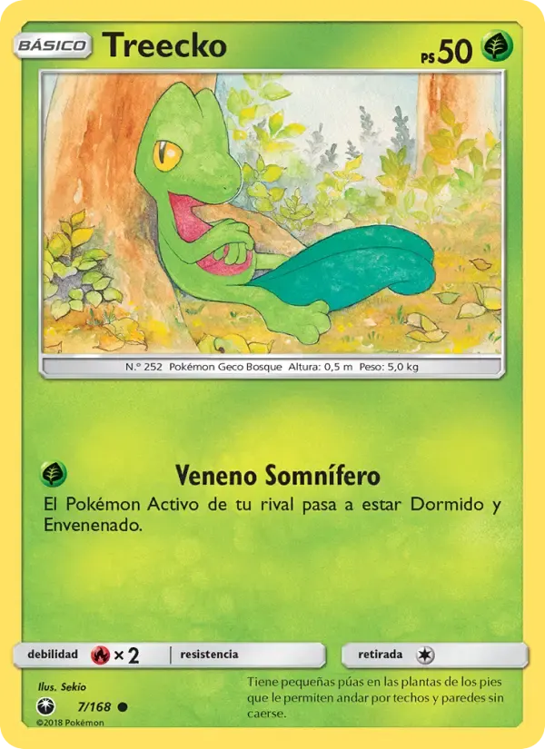 Treecko — Tormenta Celestial 7 Spanish Pokémon card