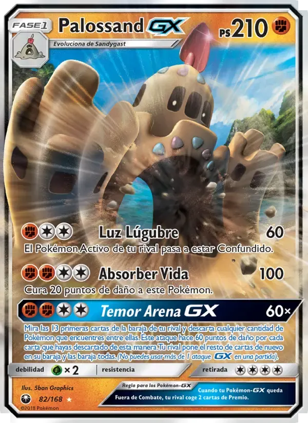 Palossand GX — Tormenta Celestial 82 Spanish Pokémon card