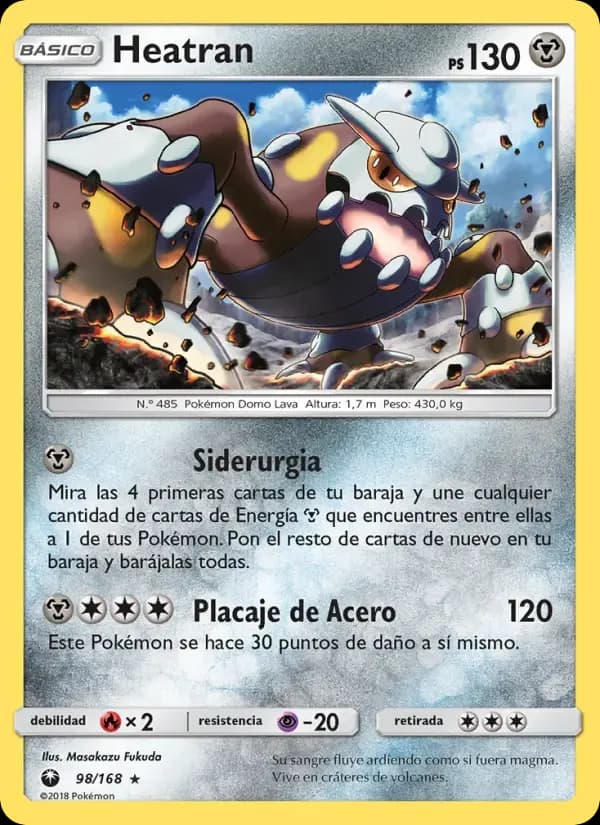 Heatran — Tormenta Celestial 98 Spanish Pokémon card