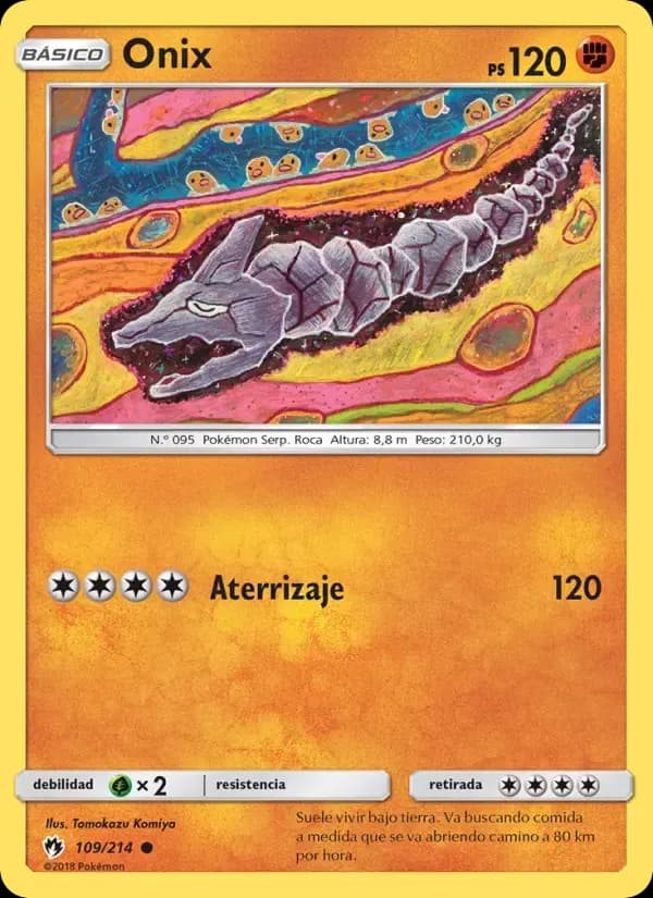 Onix — Truenos Perdidos 109 Spanish Pokémon card