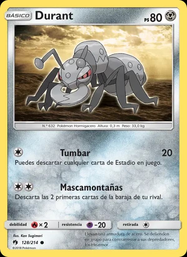 Durant — Truenos Perdidos 128 Spanish Pokémon card