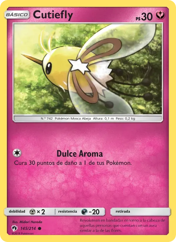 Cutiefly — Truenos Perdidos 145 Spanish Pokémon card