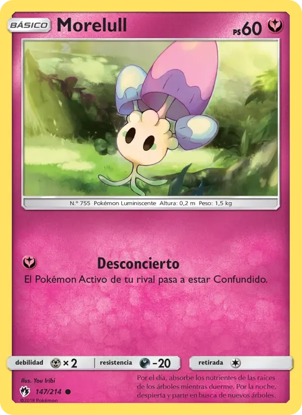 Morelull — Truenos Perdidos 147 Spanish Pokémon card