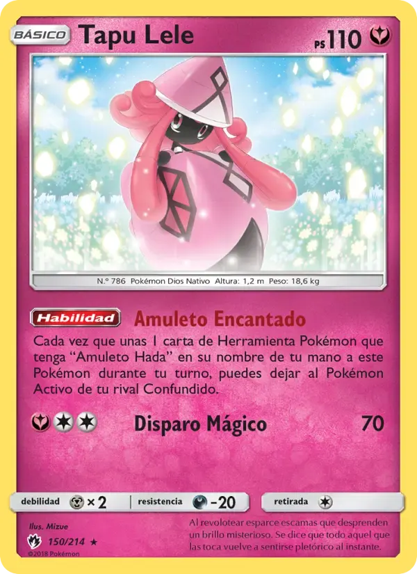Tapu Lele — Truenos Perdidos 150 Spanish Pokémon card