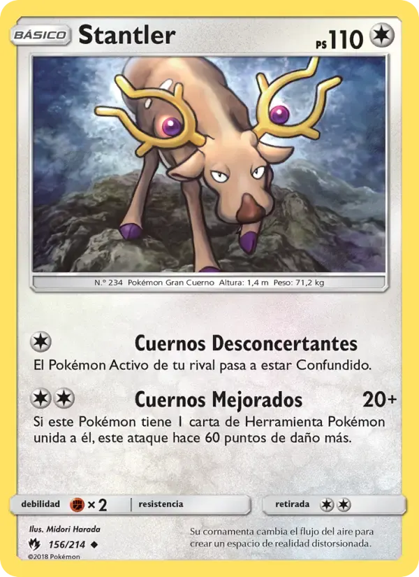 Stantler — Truenos Perdidos 156 Spanish Pokémon card