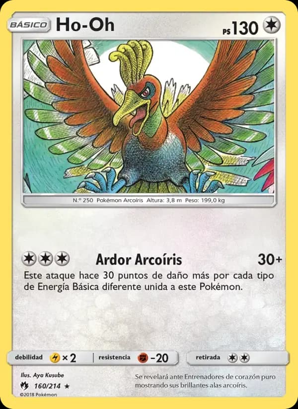 Ho-Oh — Truenos Perdidos 160 Spanish Pokémon card