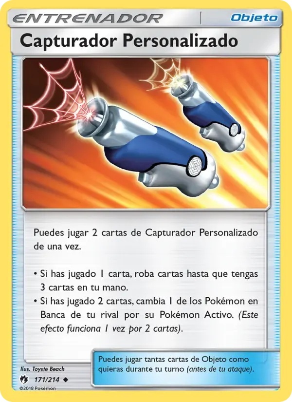 Capturador Personalizado — Truenos Perdidos 171 Spanish Pokémon card
