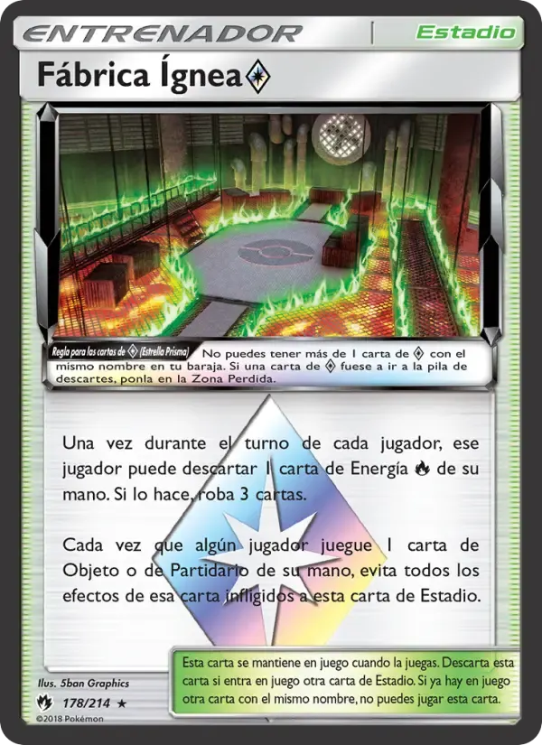 Fábrica Ígnea ◇ — Truenos Perdidos 178 Spanish Pokémon card