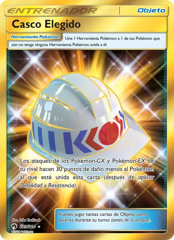 Casco Elegido — Truenos Perdidos 229 Spanish Pokémon card