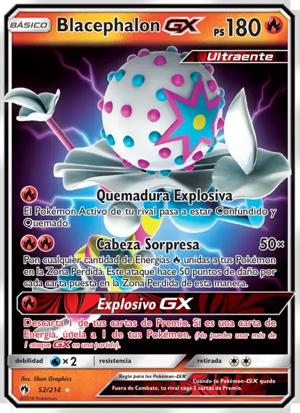 Blacephalon GX — Truenos Perdidos 52 Spanish Pokémon card