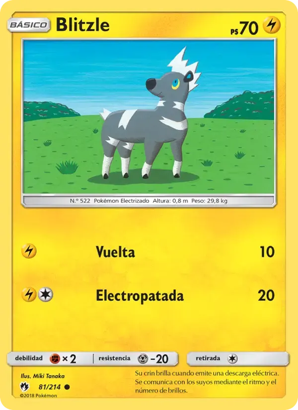 Blitzle — Truenos Perdidos 81 Spanish Pokémon card