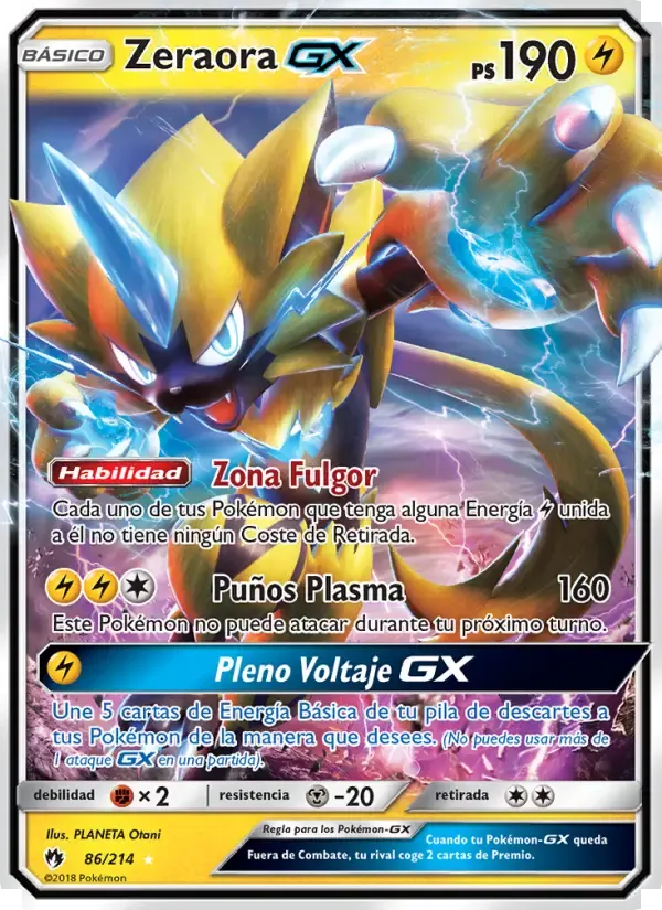 Zeraora GX — Truenos Perdidos 86 Spanish Pokémon card