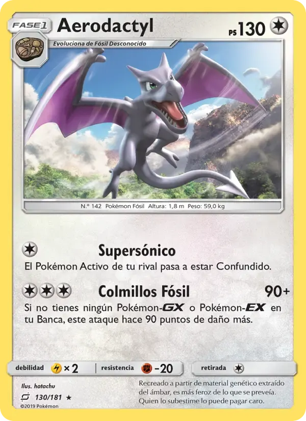 Aerodactyl — Union de Aliados 130 Spanish Pokémon card