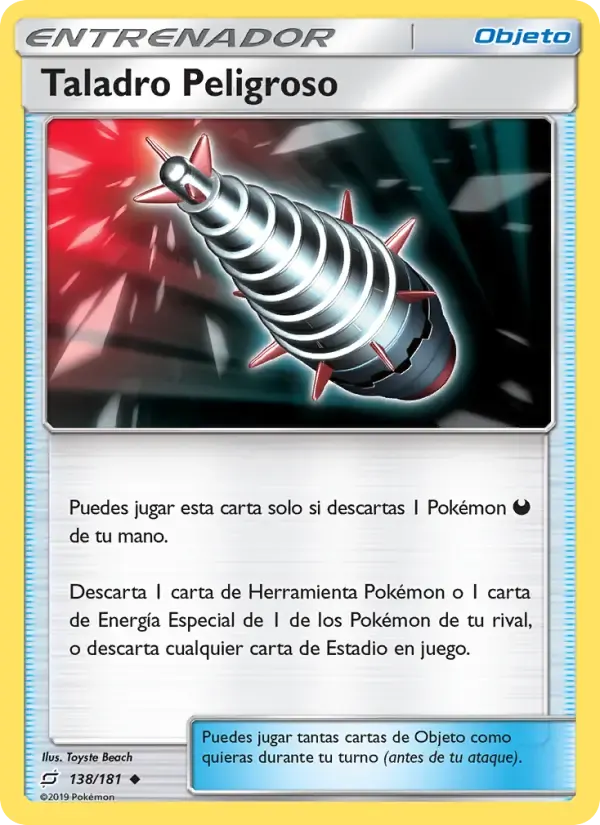 Taladro Peligroso — Union de Aliados 138 Spanish Pokémon card