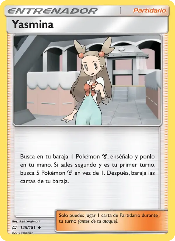 Yasmina — Union de Aliados 145 Spanish Pokémon card