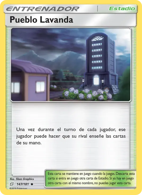 Pueblo Lavanda — Union de Aliados 147 Spanish Pokémon card