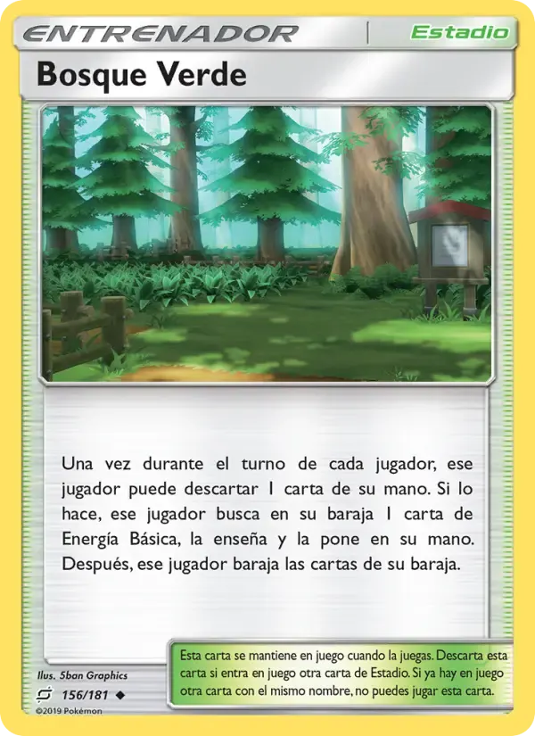 Bosque Verde — Union de Aliados 156 Spanish Pokémon card