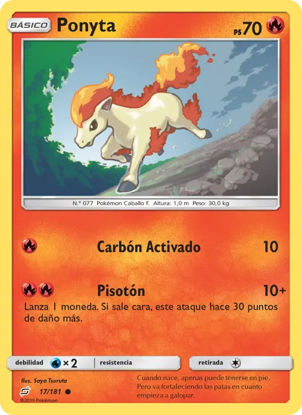 Ponyta — Union de Aliados 17 Spanish Pokémon card