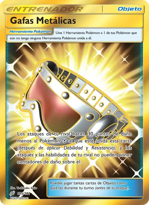 Gafas Metálicas — Union de Aliados 195 Spanish Pokémon card