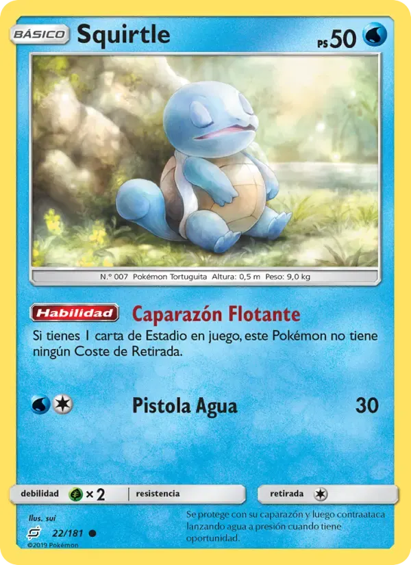 Squirtle — Union de Aliados 22 Spanish Pokémon card