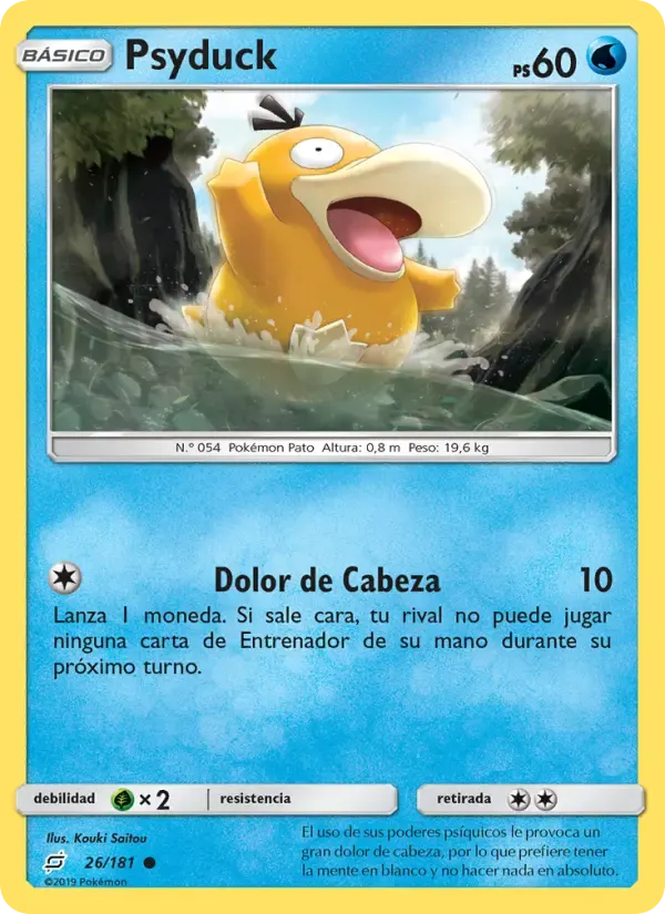 Psyduck — Union de Aliados 26 Spanish Pokémon card