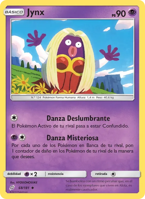 Jynx — Union de Aliados 68 Spanish Pokémon card
