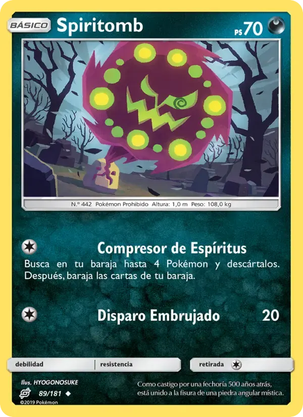 Spiritomb — Union de Aliados 89 Spanish Pokémon card